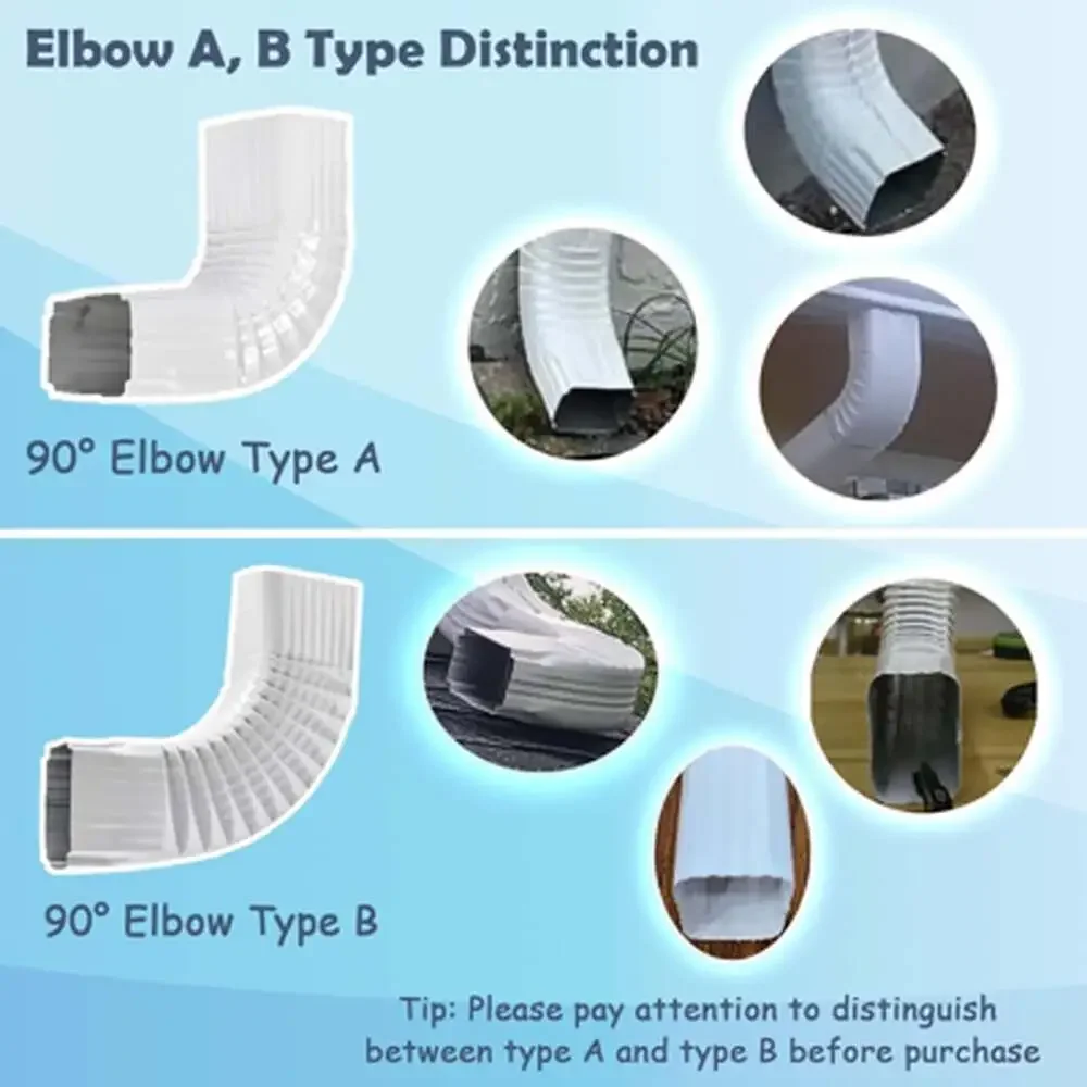 Downspout Gutter Elbows 3X4 Inch 90 Degree Style a Aluminum Downspout Elbow For